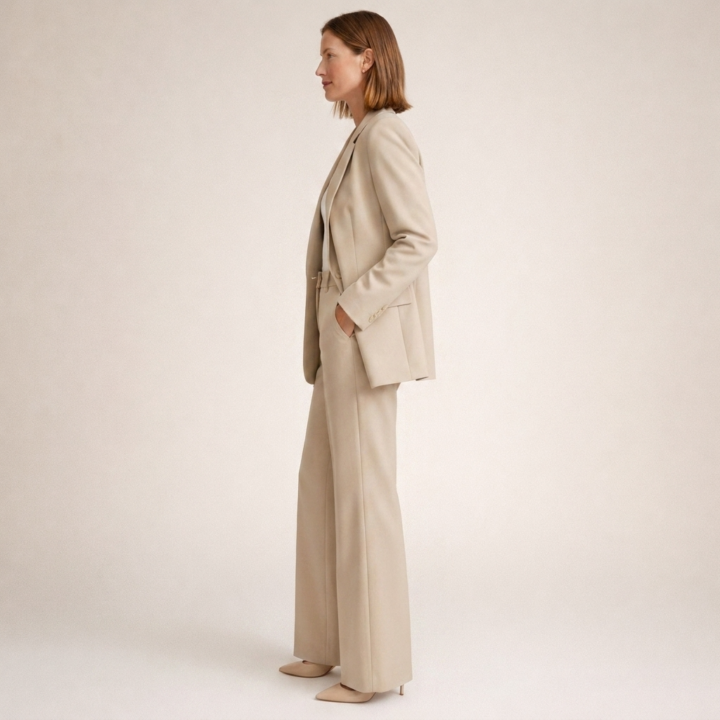 Géraldine | Ensemble blazer et pantalon évasé femme