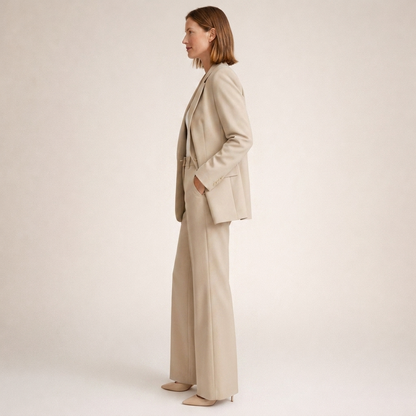 Géraldine | Ensemble blazer et pantalon évasé femme