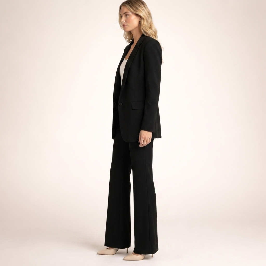 Géraldine | Ensemble blazer et pantalon évasé femme