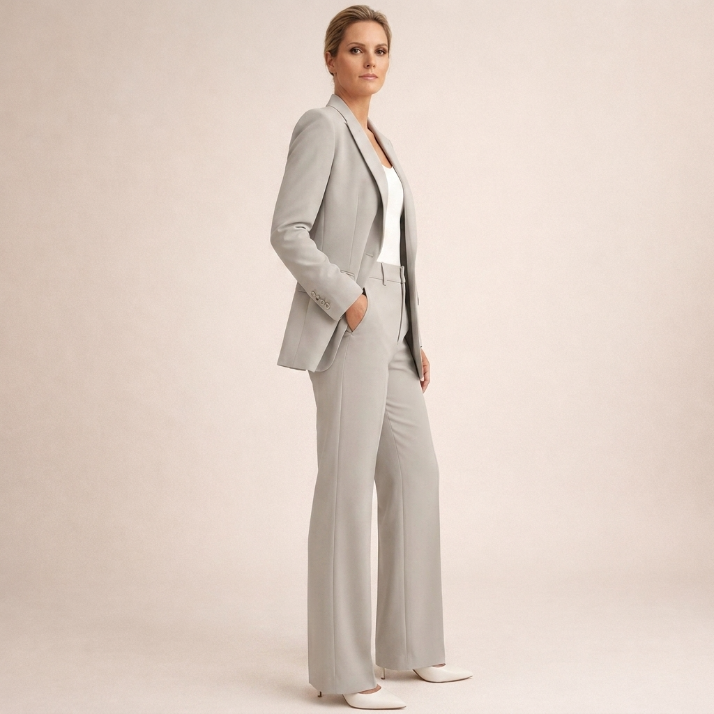 Géraldine | Ensemble blazer et pantalon évasé femme