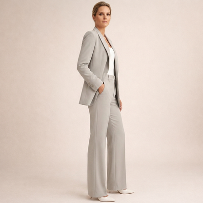 Géraldine | Ensemble blazer et pantalon évasé femme