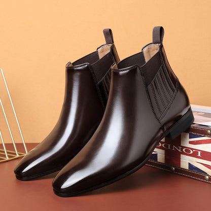 Bottines Chelsea homme bout pointu talon carré