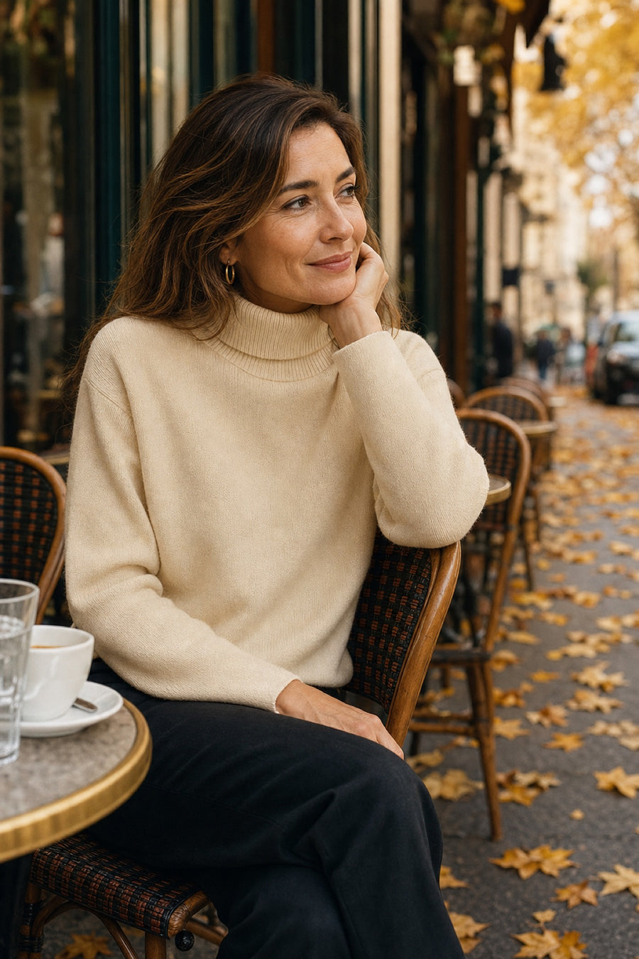 Ysaline | Thermal Fleece Turtleneck Sweater