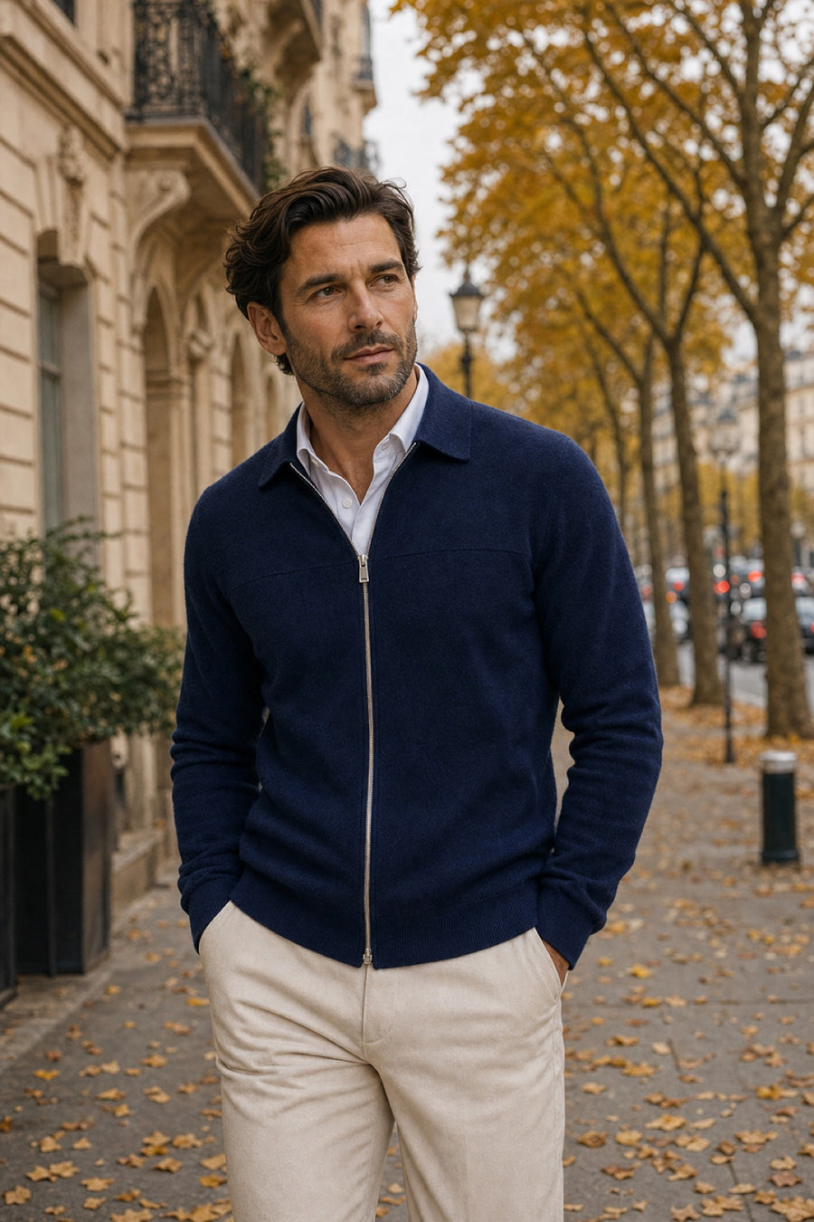Antoine | Men's knitted zip-up vest