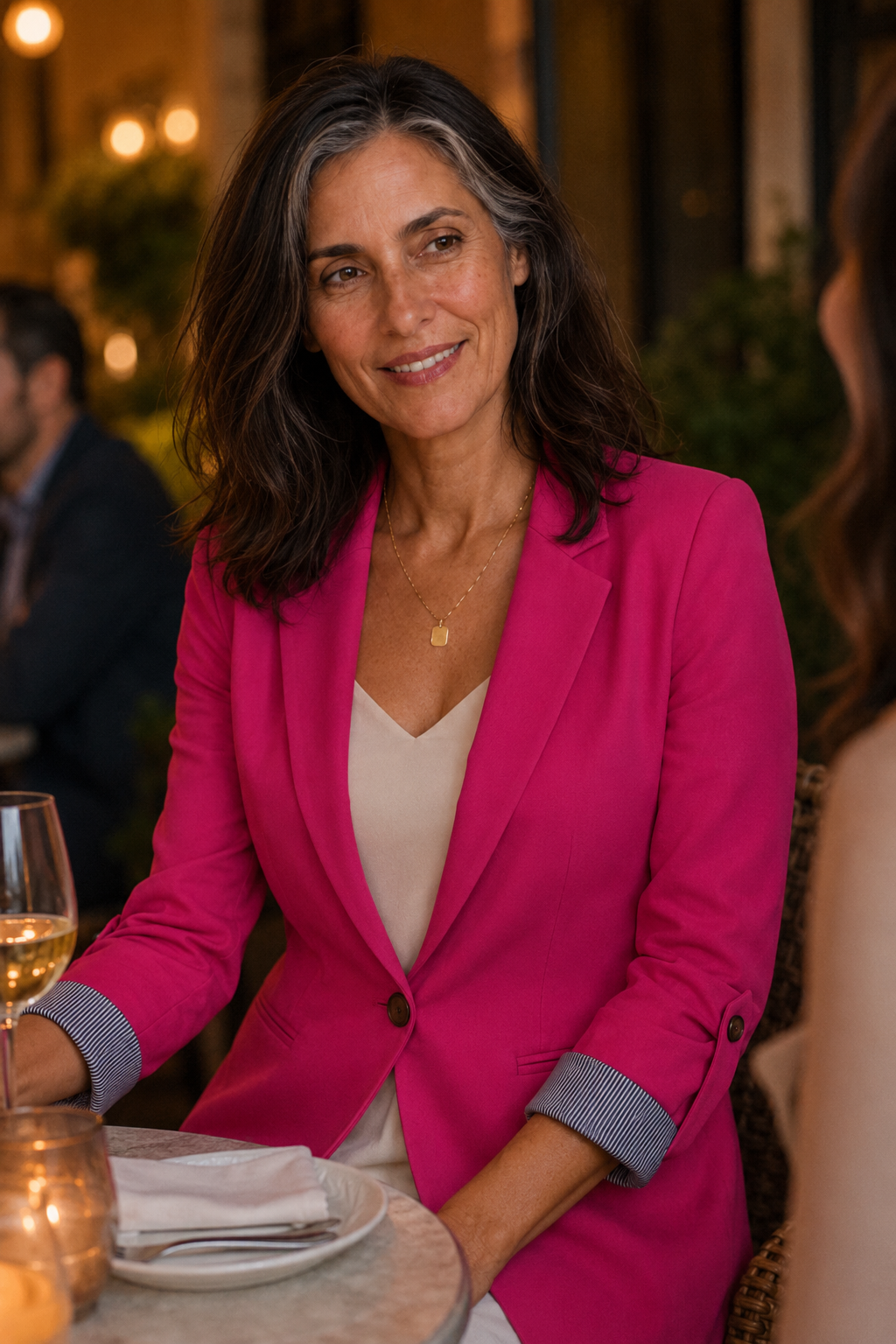 Blazer cardigan femme à revers structuré