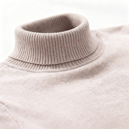 Pull homme à col roulé en maille