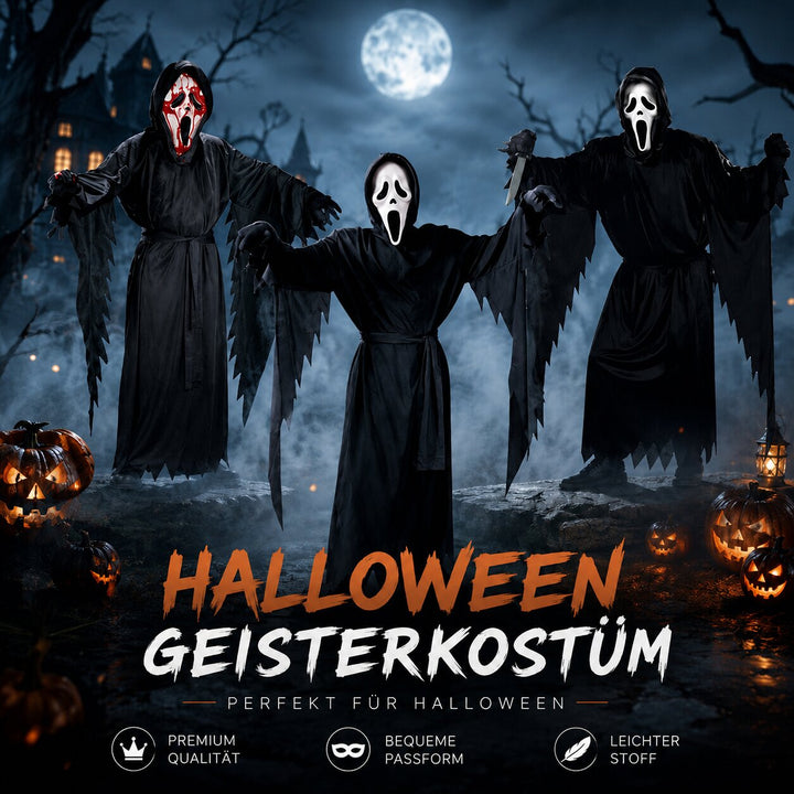 Tanguy | Costume Ghostface avec robe noire