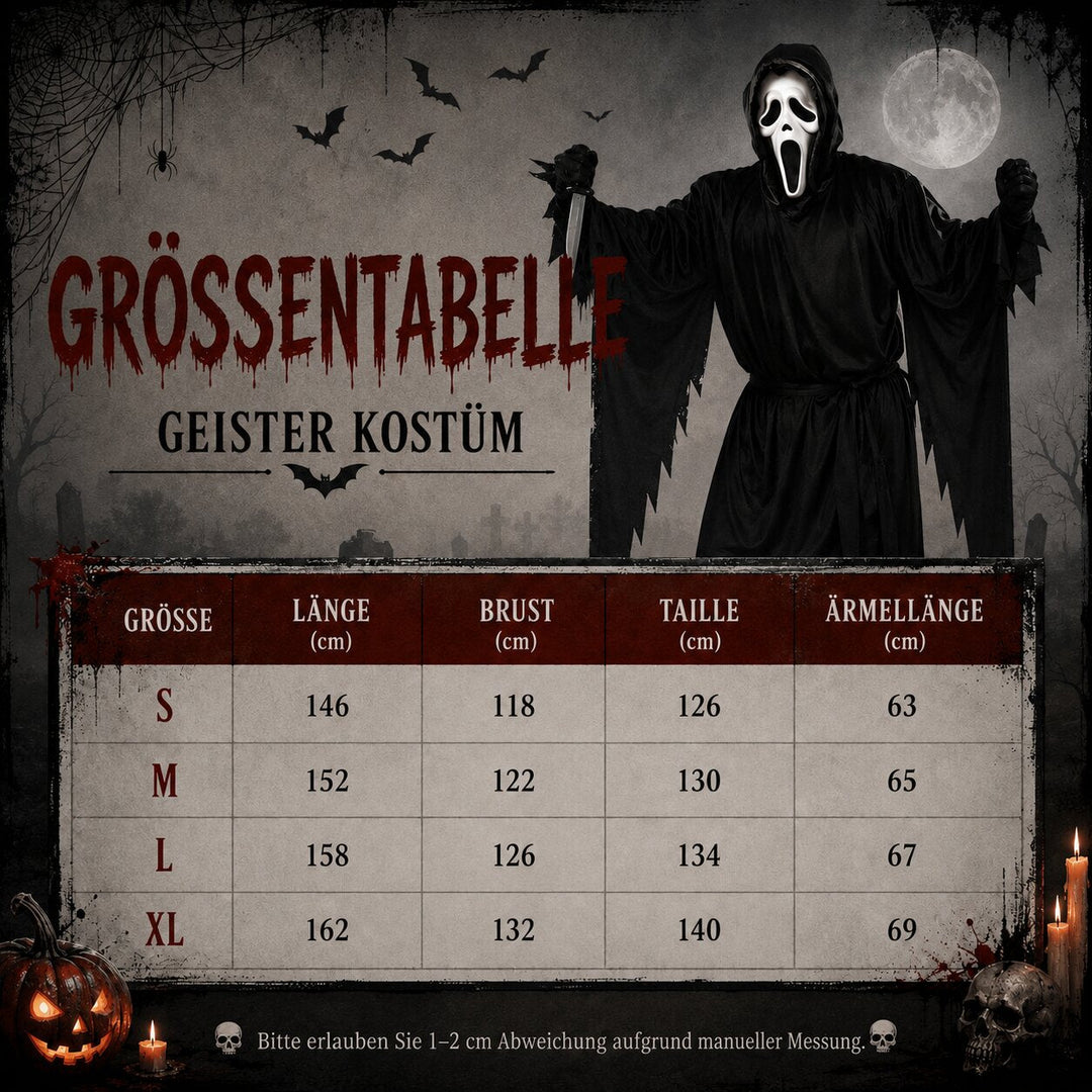 Tanguy | Costume Ghostface avec robe noire