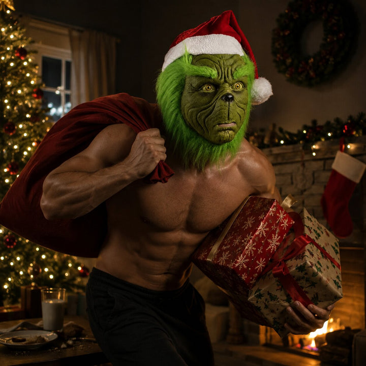 Corbeau78 | Masque Grinch avec gants