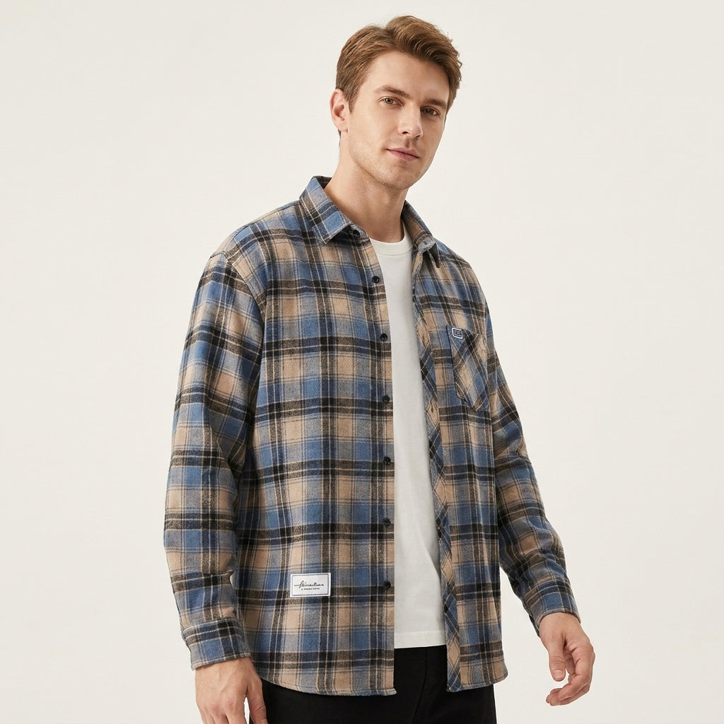 Surchemise à carreaux style urbain pour homme