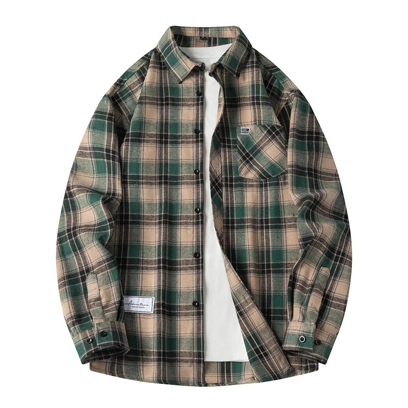 Surchemise à carreaux style urbain pour homme