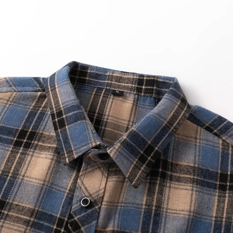 Surchemise à carreaux style urbain pour homme - noir