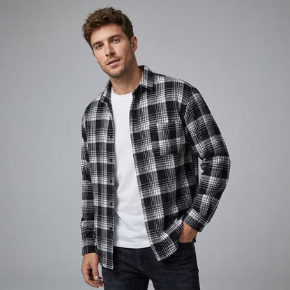 Surchemise à carreaux style urbain pour homme