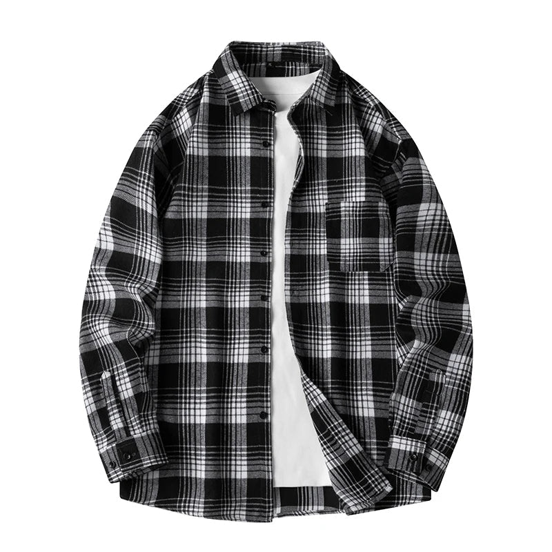 Surchemise à carreaux style urbain pour homme