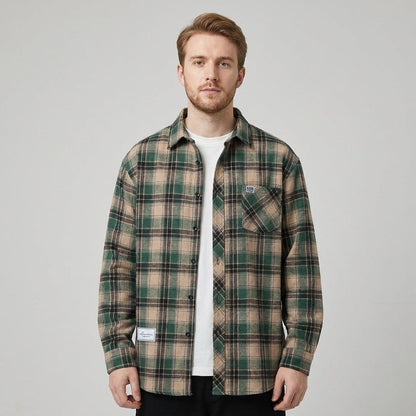 Surchemise à carreaux style urbain pour homme