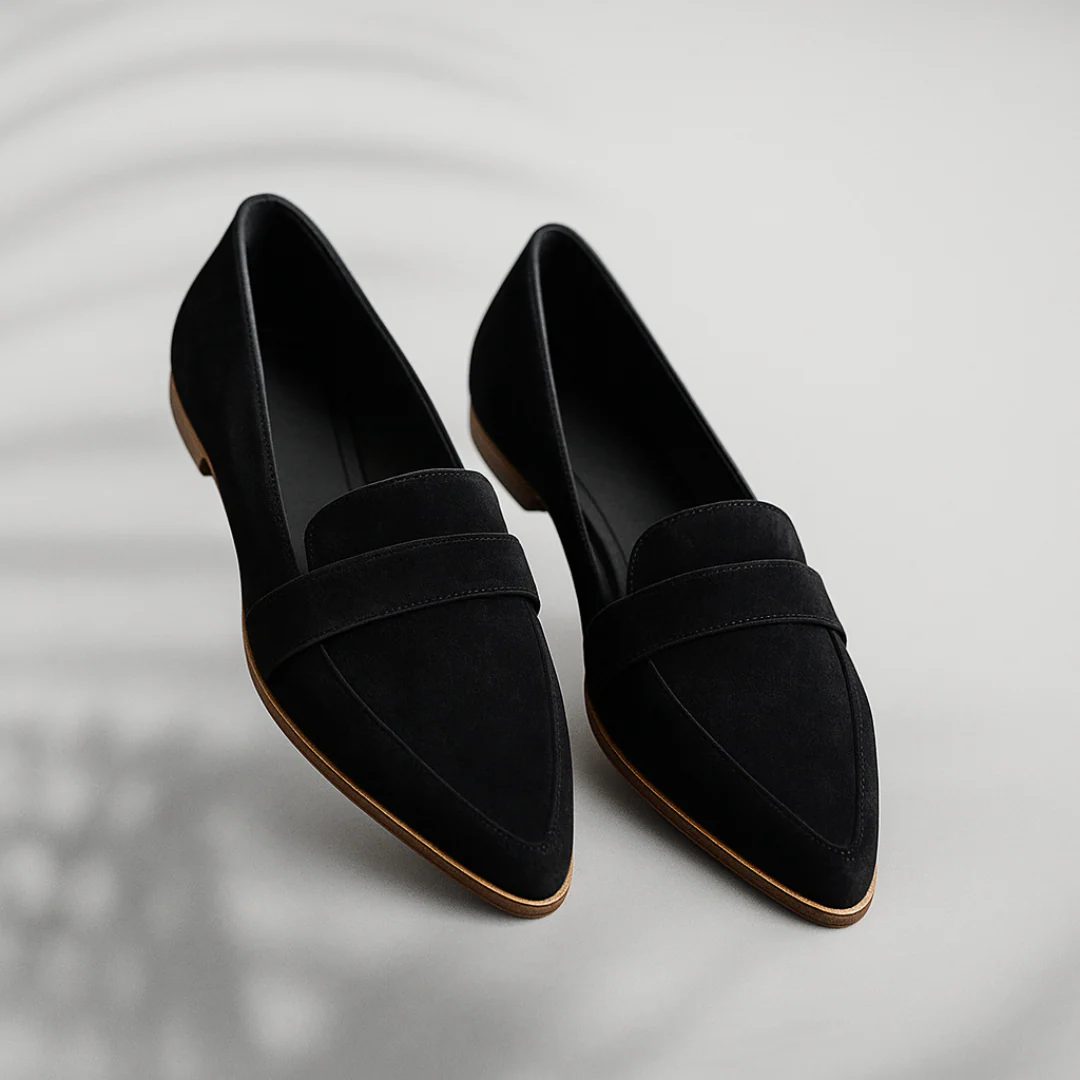 Mocassins orthopédiques femme à bout pointu et bride penny