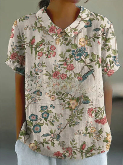 Solène | Blouse Femme Fleurie Fluide