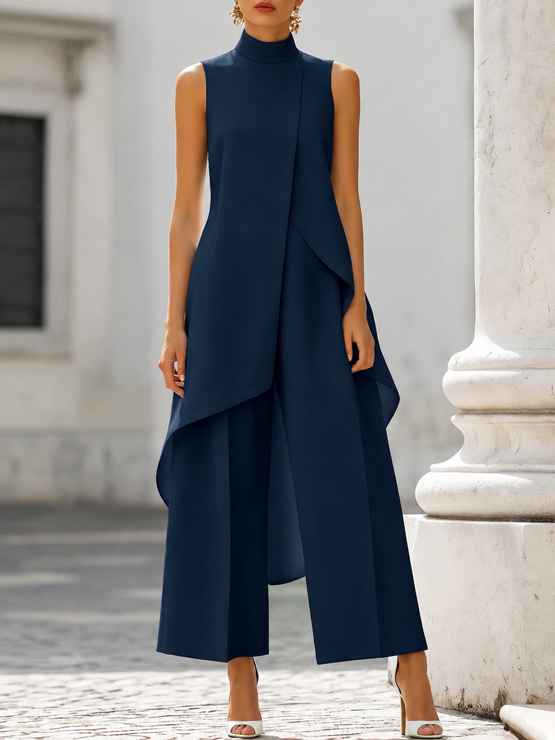 Justine | Combinaison col montant asymétrique