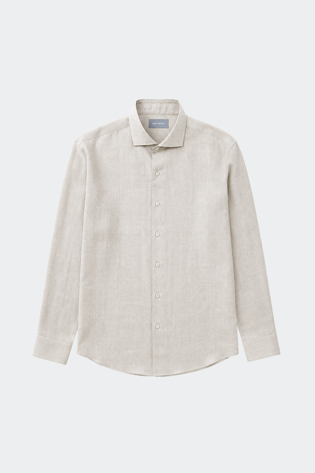 Chemise en lin décontractée col italien pour homme