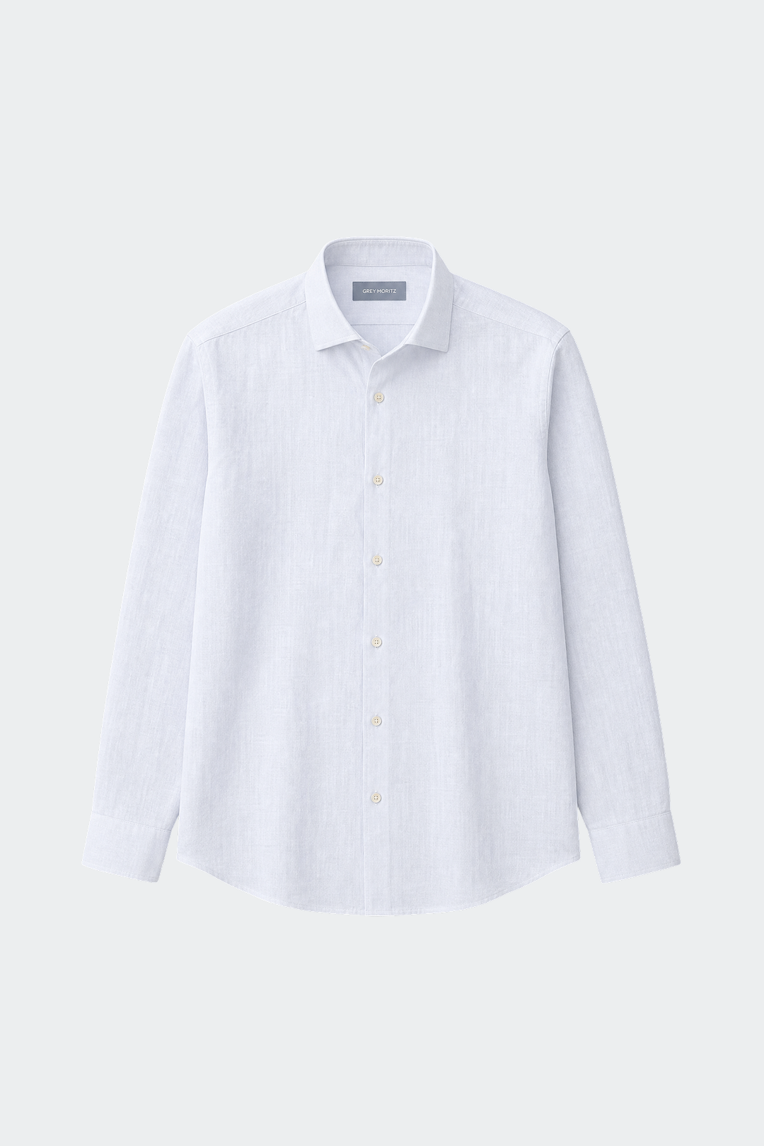Chemise en lin décontractée col italien pour homme