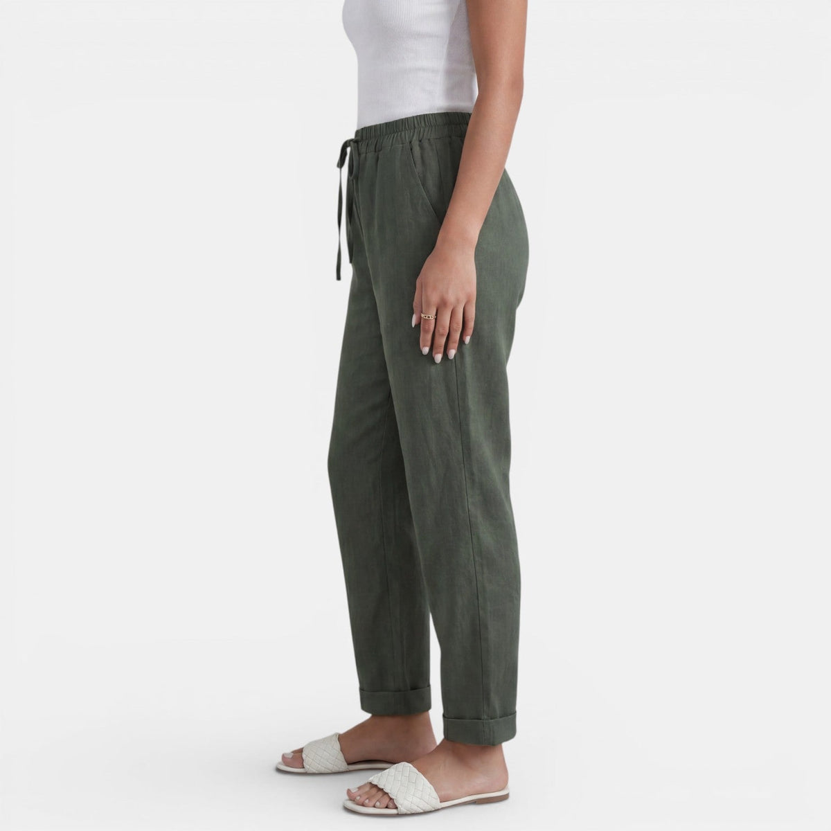 Luce | Pantalon lin femme taille haute