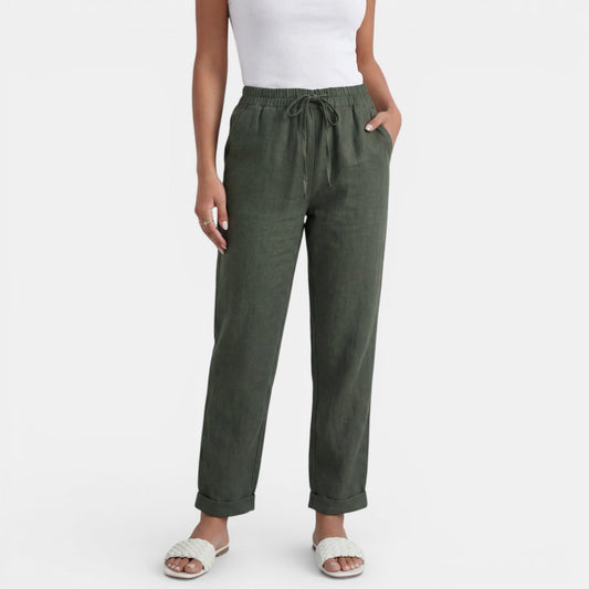 Luce | Pantalon lin femme taille haute