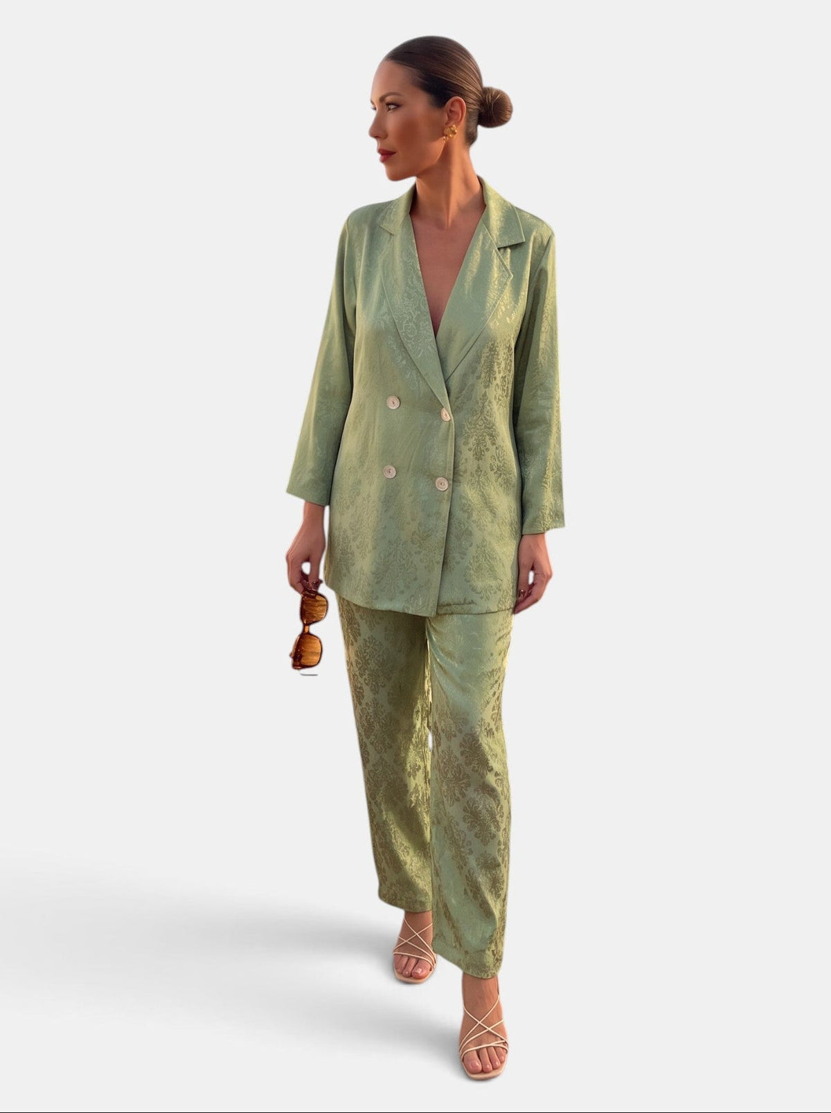 Albine | Ensemble blazer et pantalon femme jambe large