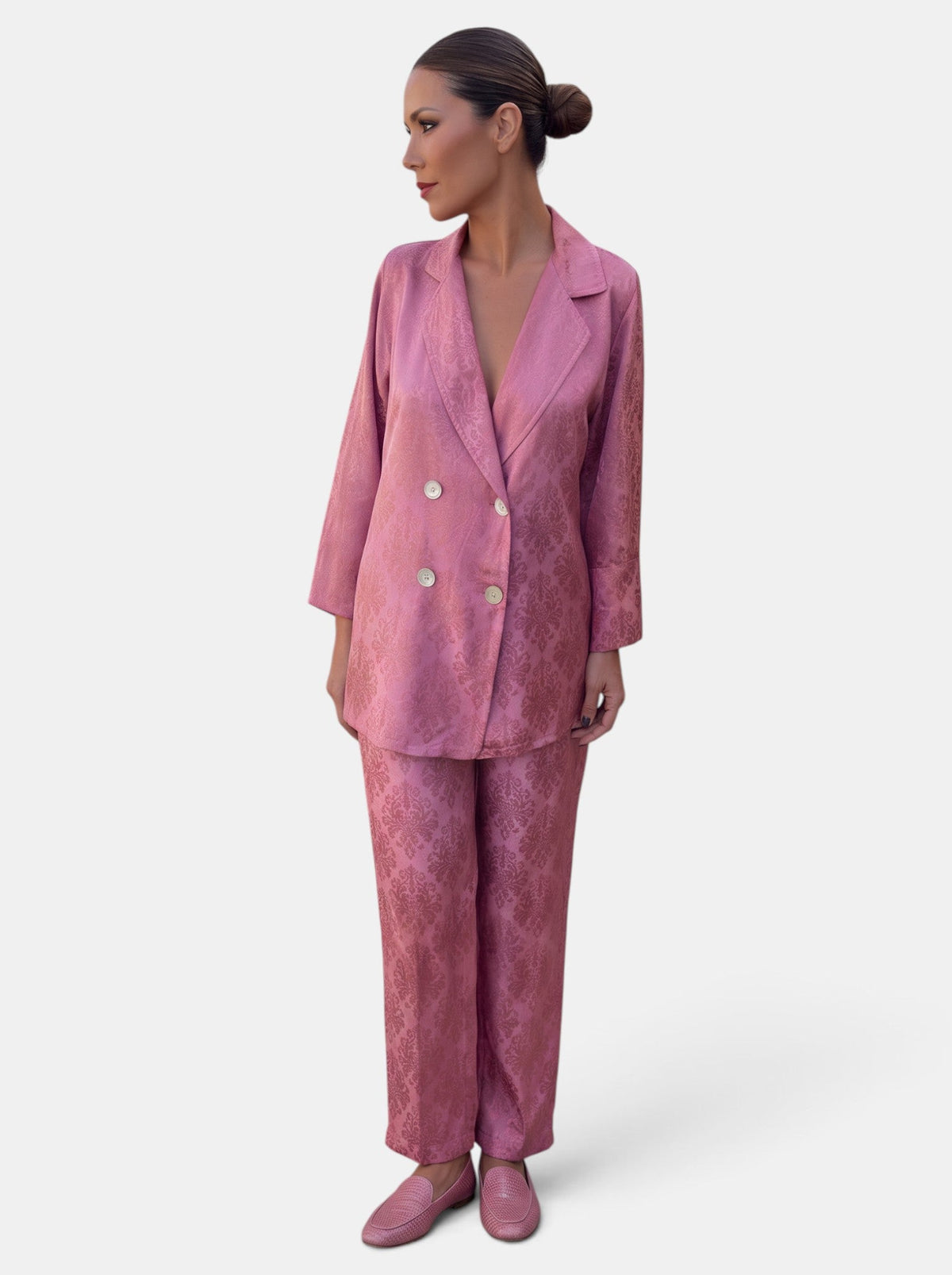 Albine | Ensemble blazer et pantalon femme jambe large