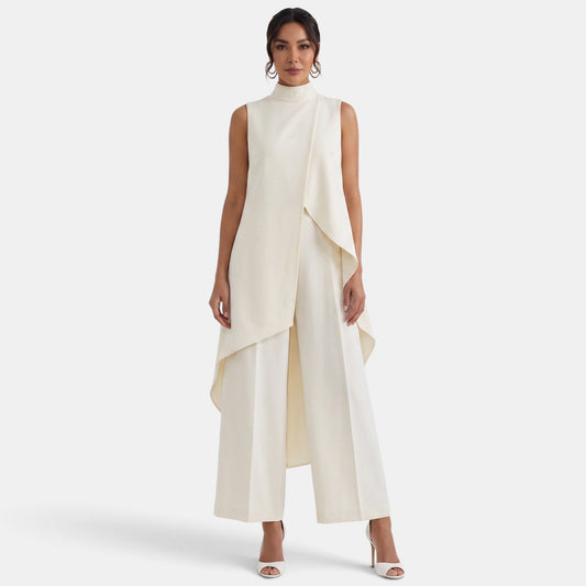 Berthe | Ensemble femme deux pièces asymétrique