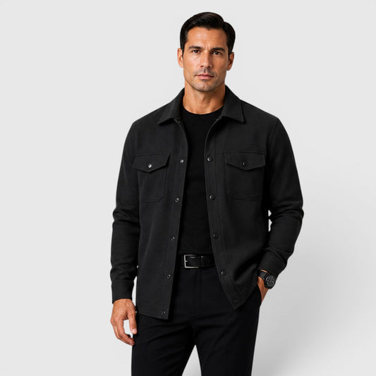 Surchemise homme à manches longues - noir
