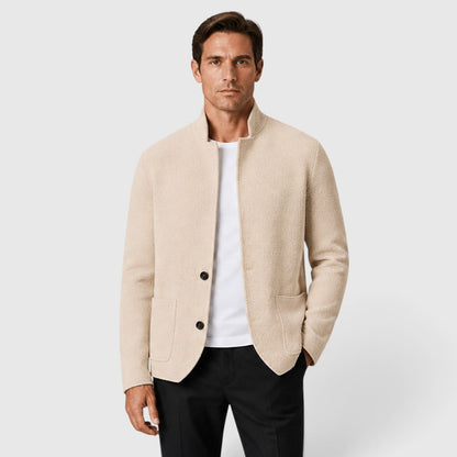 Cardigan homme en maille boutonné - beige