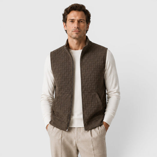 Gilet homme sans manches matelassé - marron