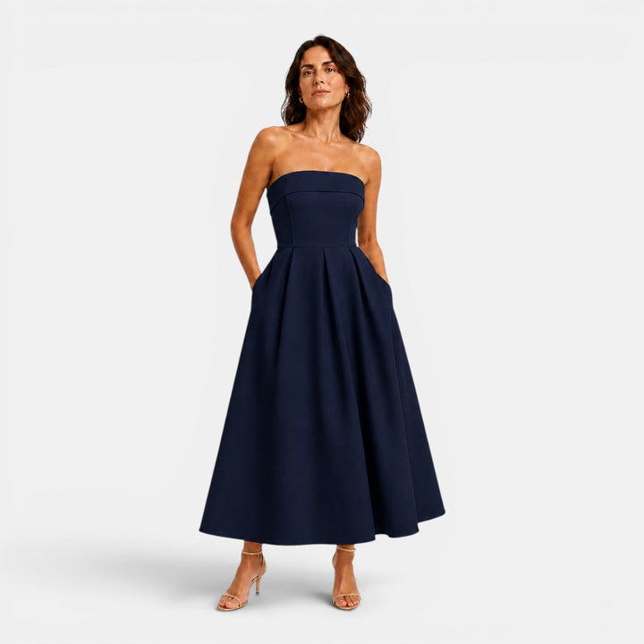 Sophie | Robe Bustier Femme Plissée