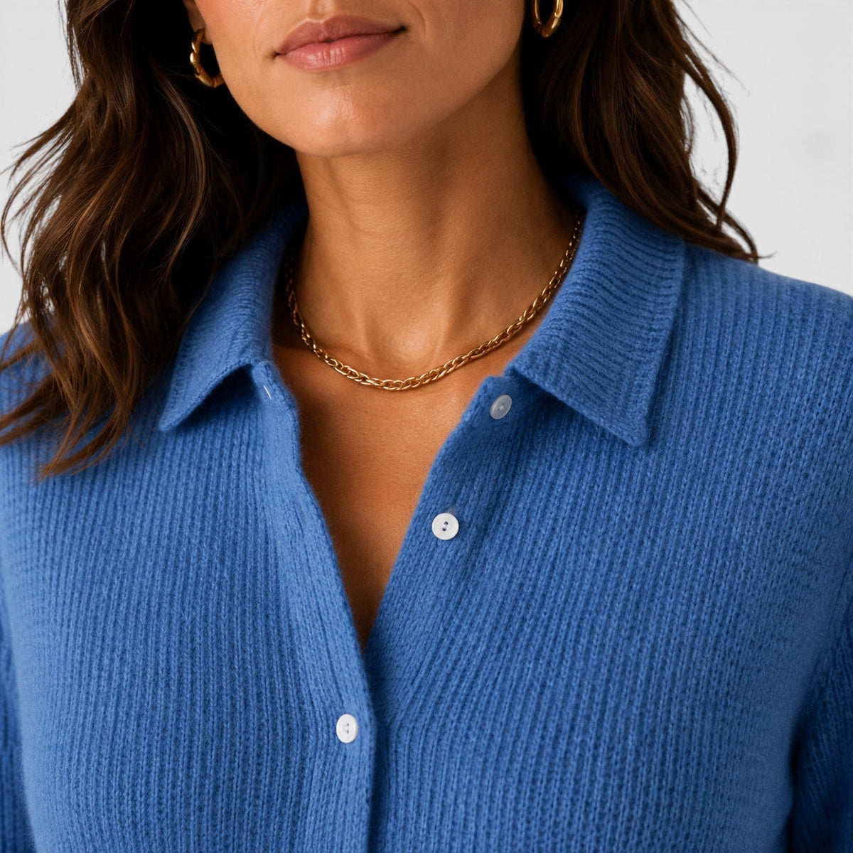 Cardigan femme en maille boutonné