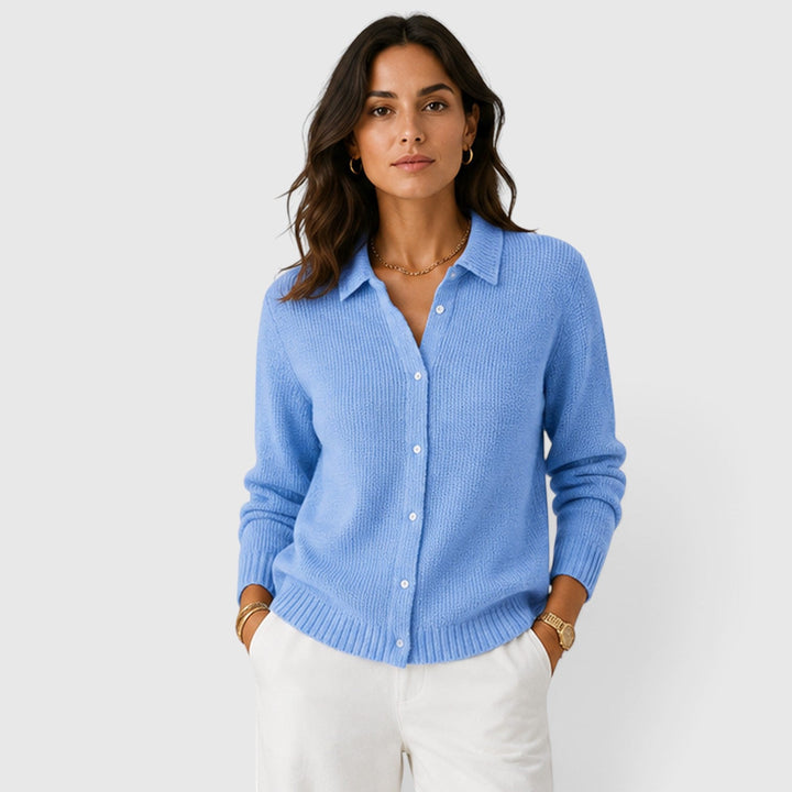 Léa | Cardigan Femme en Maille Boutonné