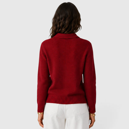 Cardigan femme en maille boutonné