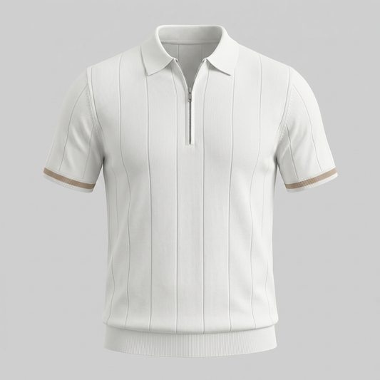 Polo homme zippé en maille