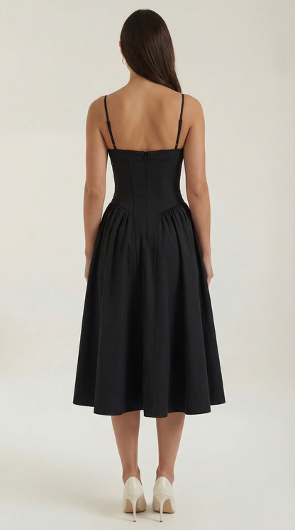 Isolde | Robe midi femme élégante style corset