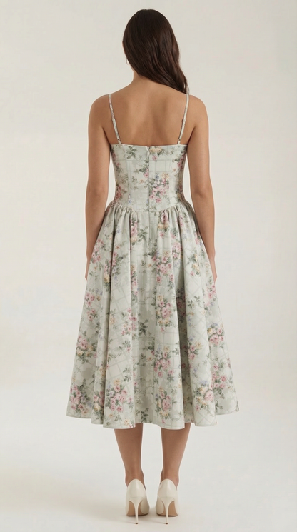 Isolde | Robe midi femme élégante style corset