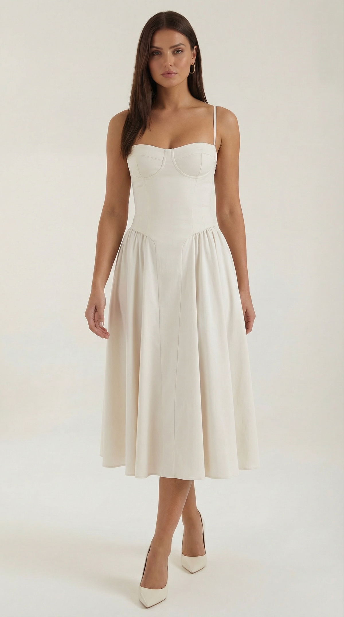 Isolde | Robe midi femme élégante style corset