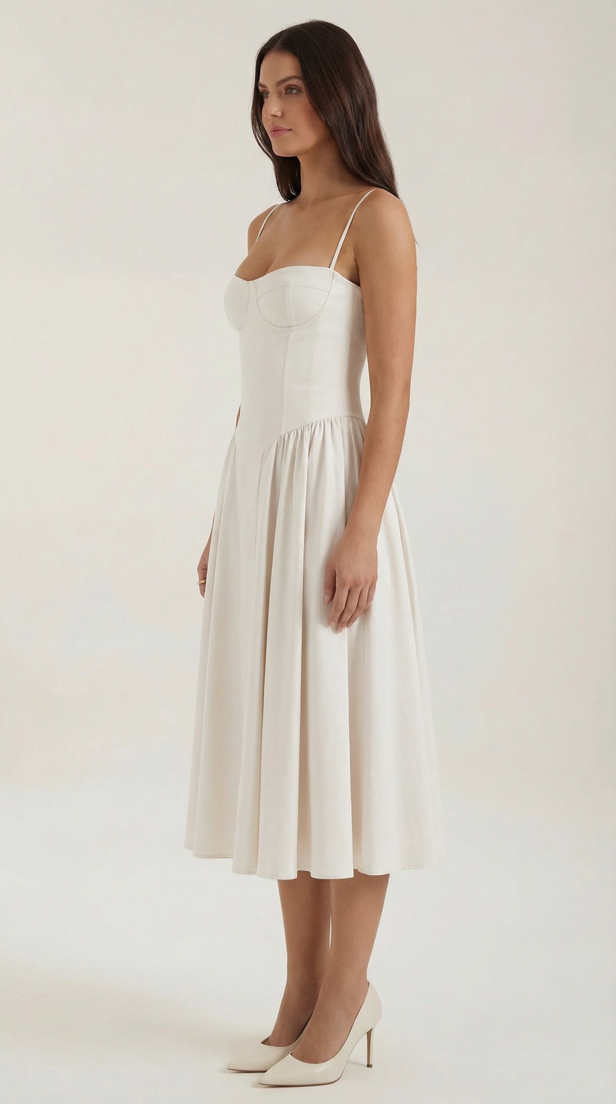 Isolde | Robe midi femme élégante style corset