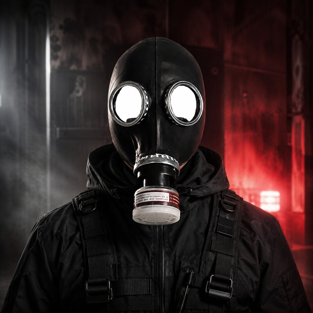 Creux | Masque à gaz noir pour Halloween