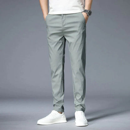 Pantalon chino slim pour homme - bleu gris