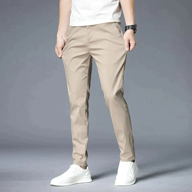 Pantalon chino slim pour homme - kaki