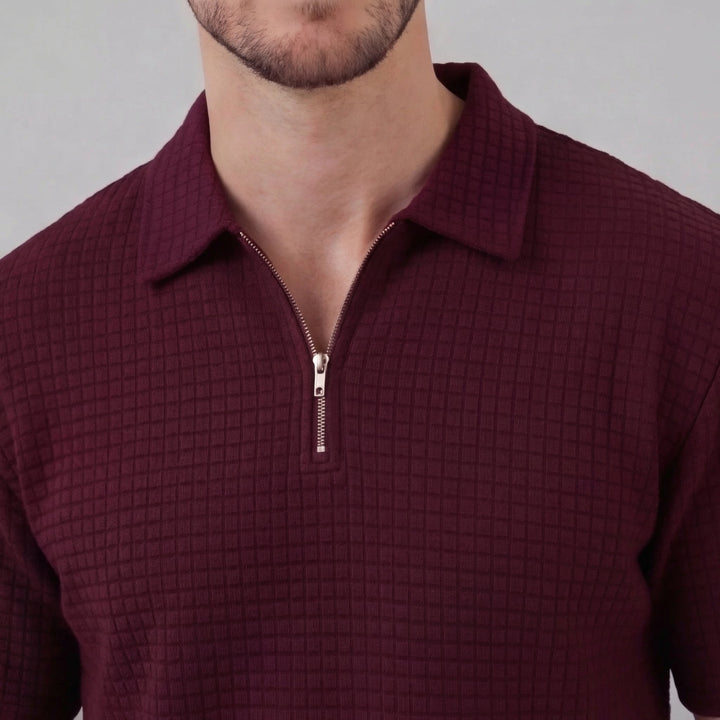 Mathieu | Ensemble Homme Été Polo Demi-Zip