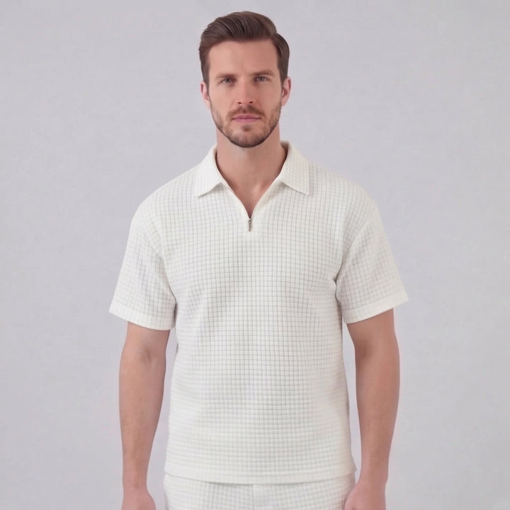 Mathieu | Ensemble Homme Été Polo Demi-Zip