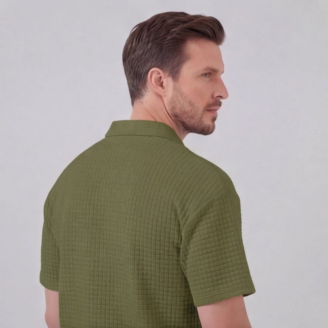 Mathieu | Ensemble Homme Été Polo Demi-Zip