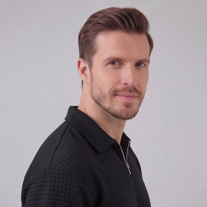Mathieu | Ensemble Homme Été Polo Demi-Zip