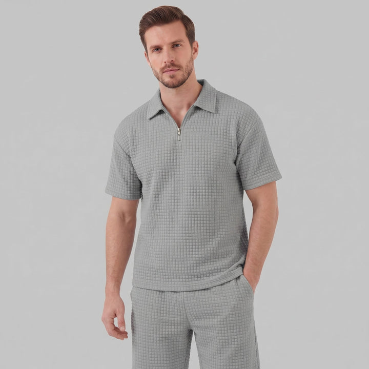 Mathieu | Ensemble Homme Été Polo Demi-Zip