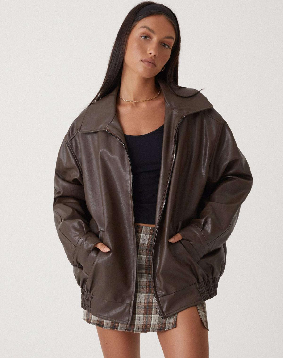 Léana | Veste cuir femme